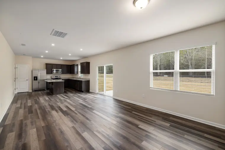 Modern laminate flooring in a living room
